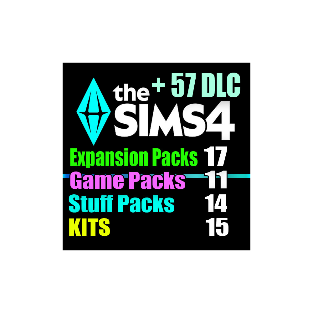 SIMS 4 + 57 DLC (17 допов・11 наборов・14 кат.・15 компл.)