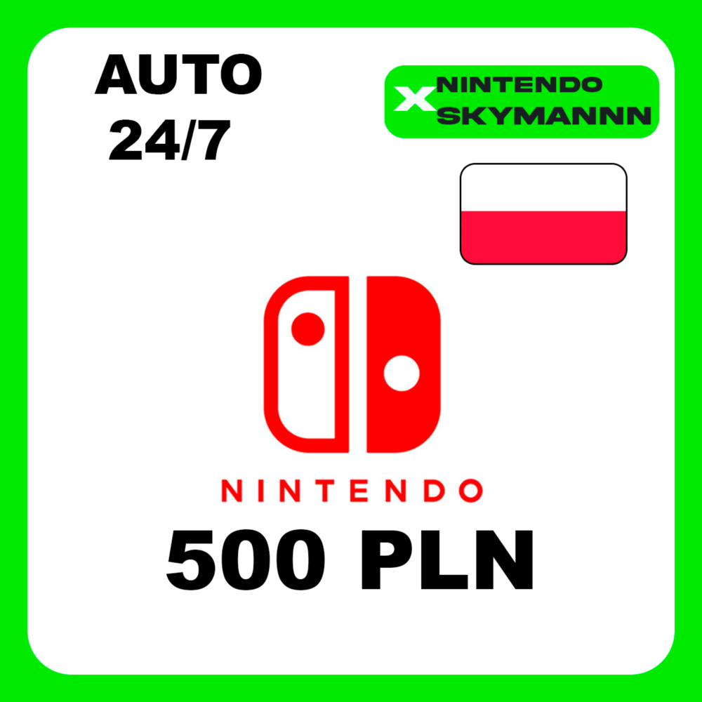 АВТО КАРТА ПОПОЛНЕНИЯ Nintendo eShop 500 PLN ПОЛЬША