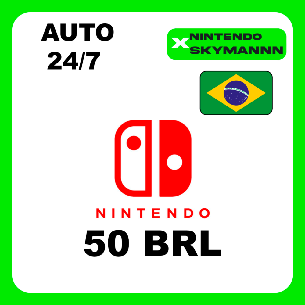 АВТО КАРТА ПОПОЛНЕНИЯ Nintendo eShop 50 BRL БРАЗИЛИЯ