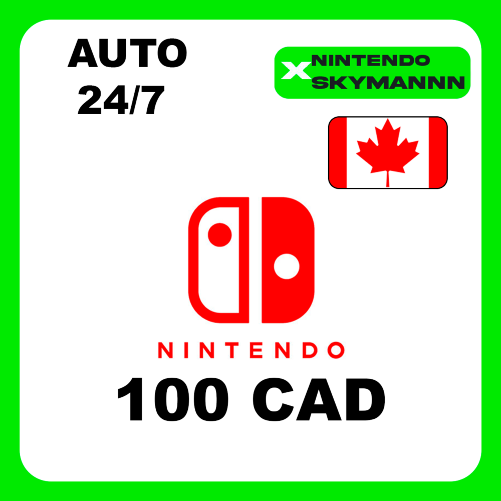 АВТО КАРТА ПОПОЛНЕНИЯ Nintendo eShop 100 CAD КАНАДА