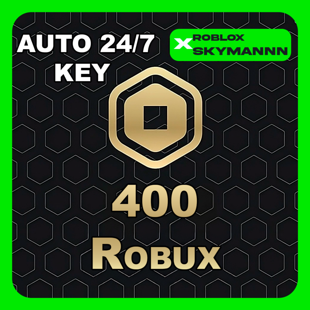 400 ROBUX КАРТА ПОПОЛНЕНИЯ ROBLOX GLOBAL АВТО 24/7
