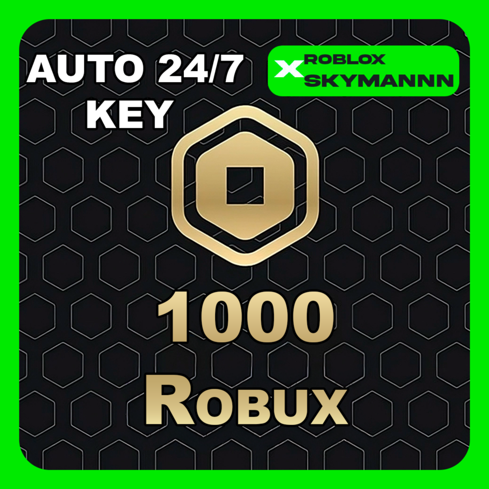 1000 ROBUX КАРТА ПОПОЛНЕНИЯ ROBLOX GLOBAL АВТО 24/7