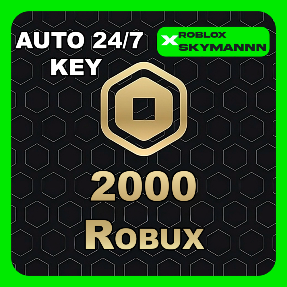2000 ROBUX КАРТА ПОПОЛНЕНИЯ ROBLOX GLOBAL АВТО 24/7