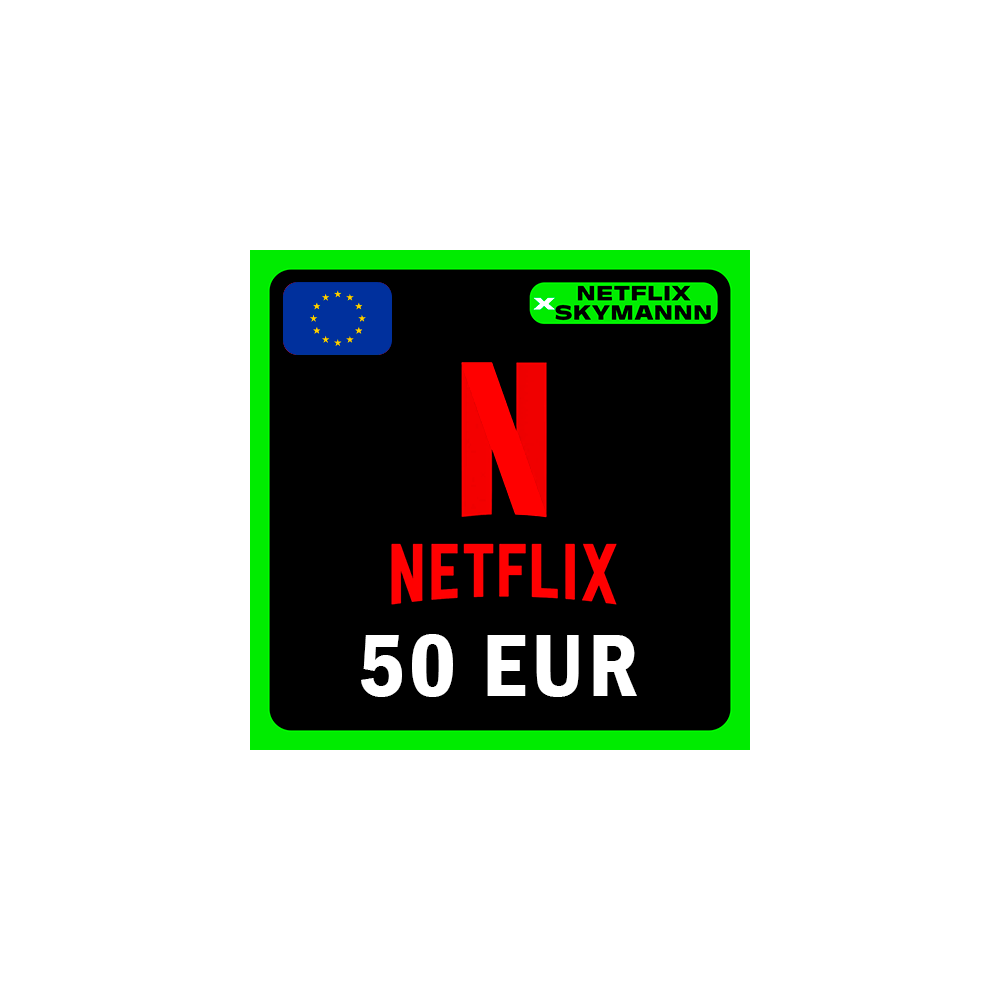 АВТО Карта пополнения Netflix 50 EUR ЕВРОПА 24/7