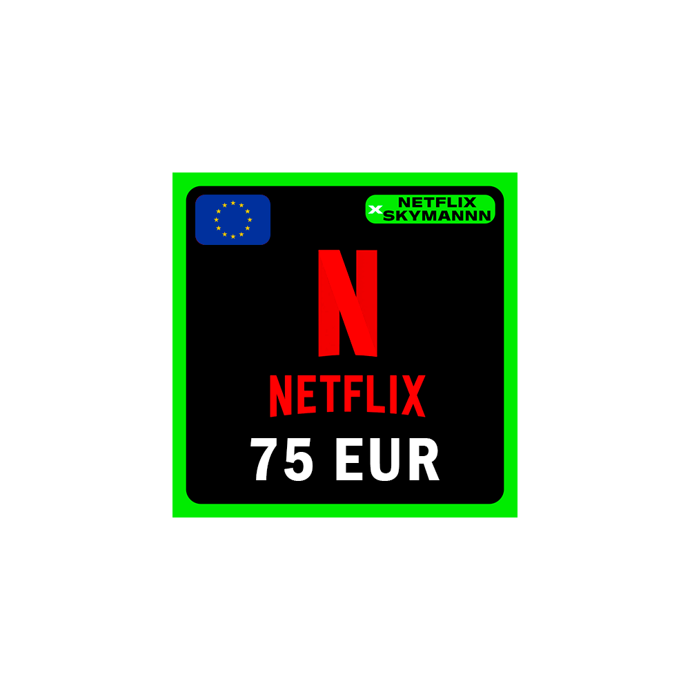 АВТО Карта пополнения Netflix 75 EUR ЕВРОПА 24/7