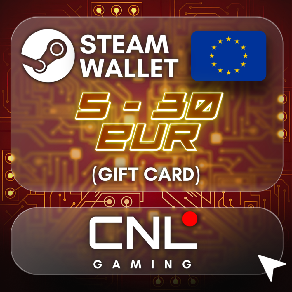 Steam Wallet EU 0.3 - 35 евро (подарочная карта)