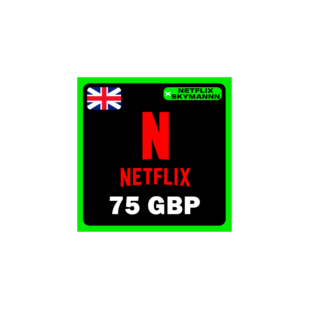 АВТО Карта пополнения Netflix 75GBP ВЕЛИКОБРИТАНИЯ 24/7