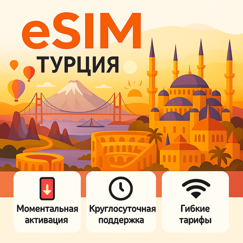 eSIM  Турция → интернет для путешествий есим