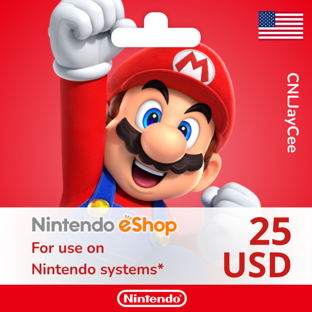 24/7 АВТО | Nintendo eShop 25 USD (подарочная карта)