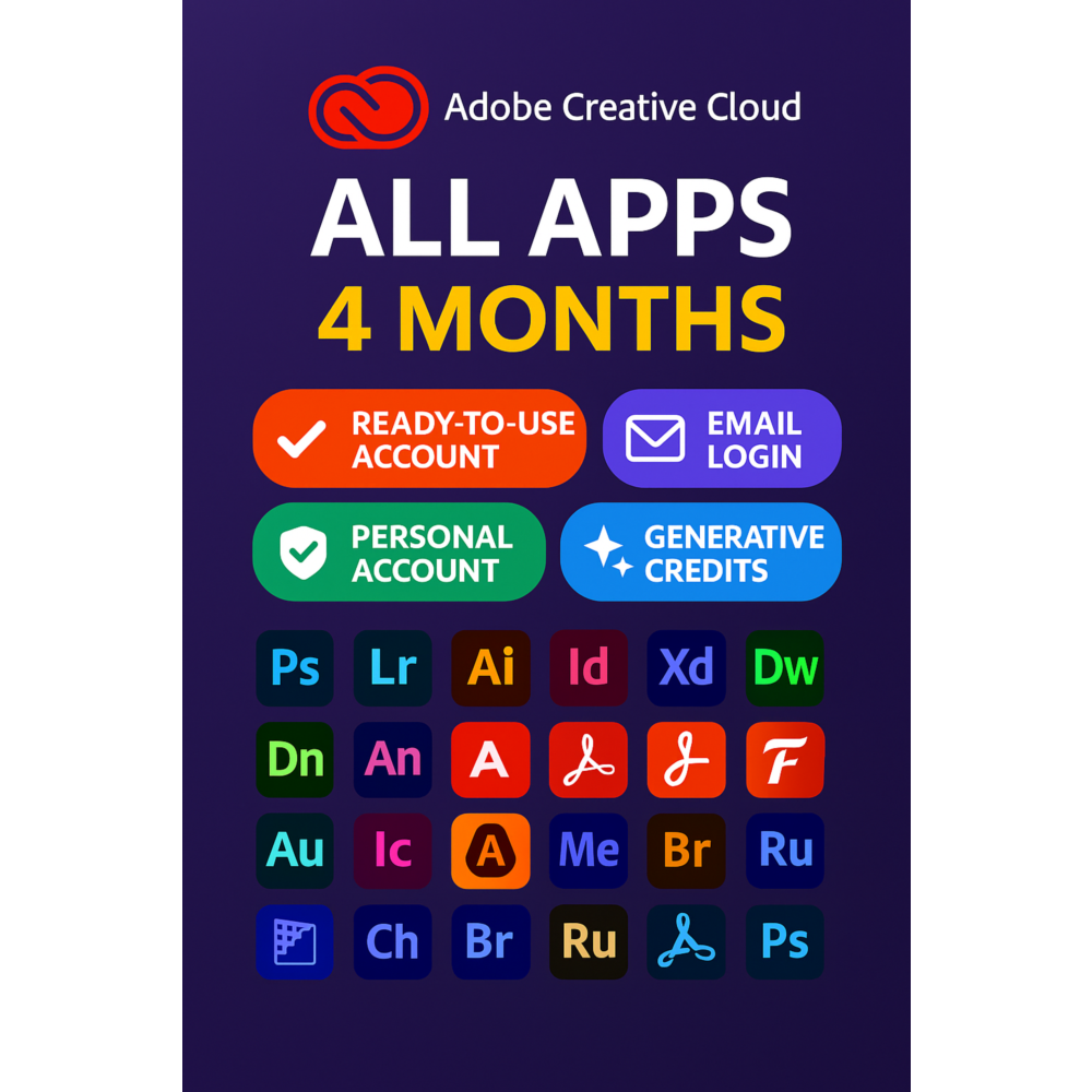 ADOBE CREATIVE CLOUD ВСЕ ПРИЛОЖЕНИЯ НА 4 МЕСЯЦА!!!
