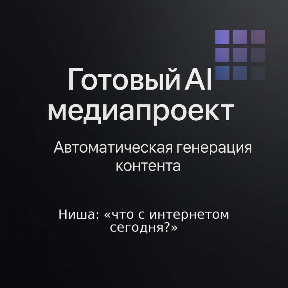 AI Медиаресурс: "Что с интернетом сегодня?"