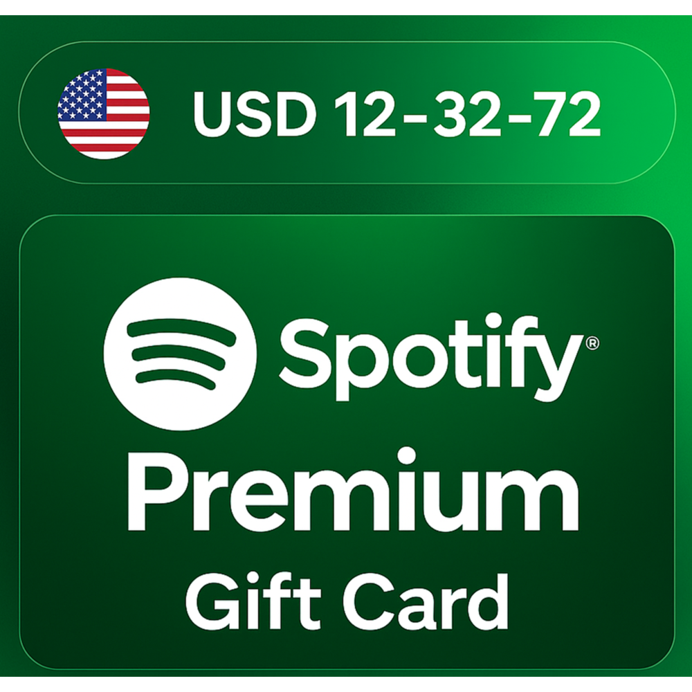 Карта Spotify Premium 13-39-78-156 USD США
