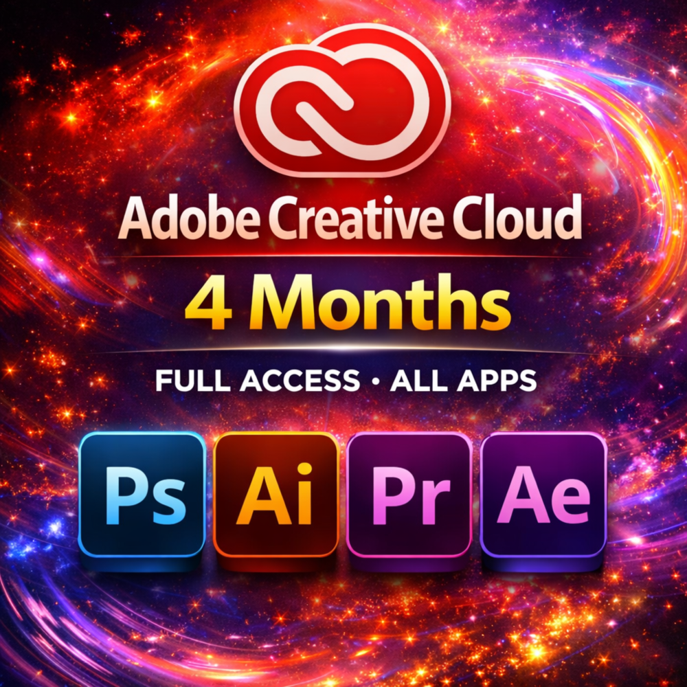 Adobe Creative Cloud Pro 4 Months Account | Full Access | Instant Delivery