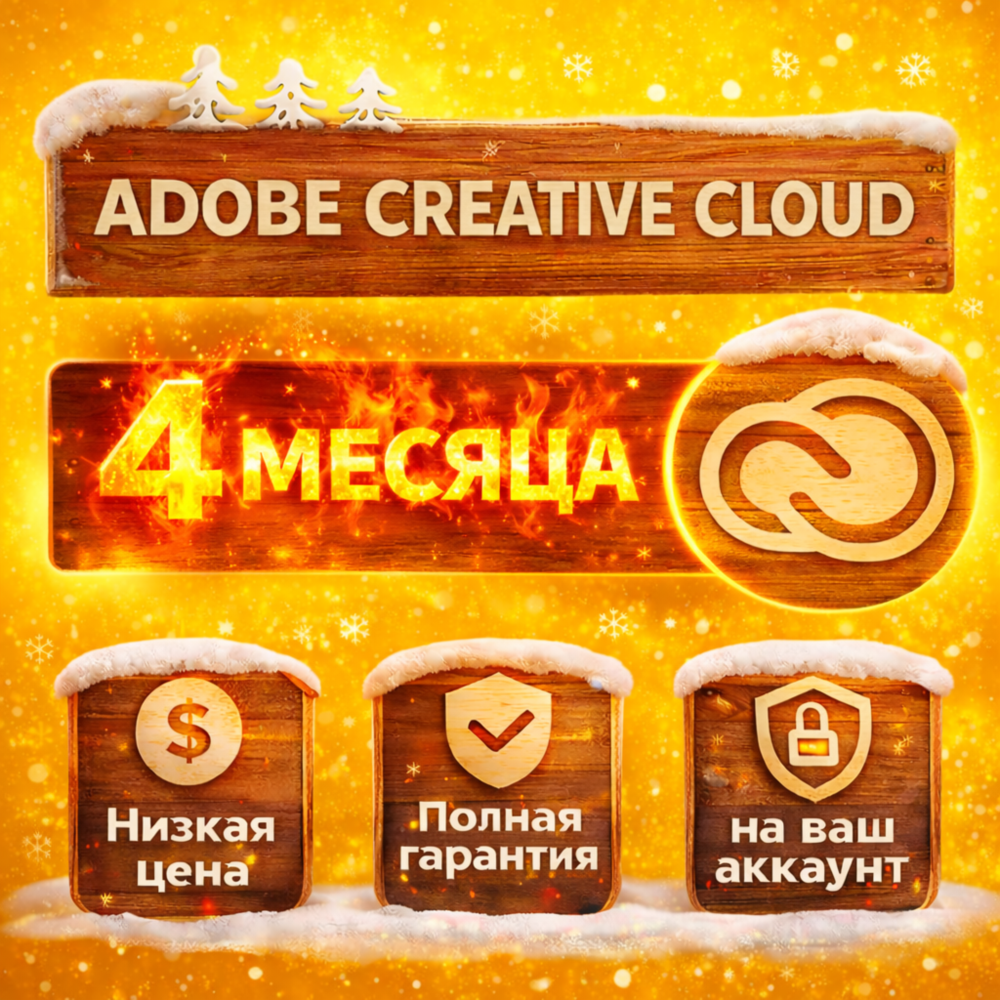 Adobe Creative Cloud - 4 Месяца [Гарантия]