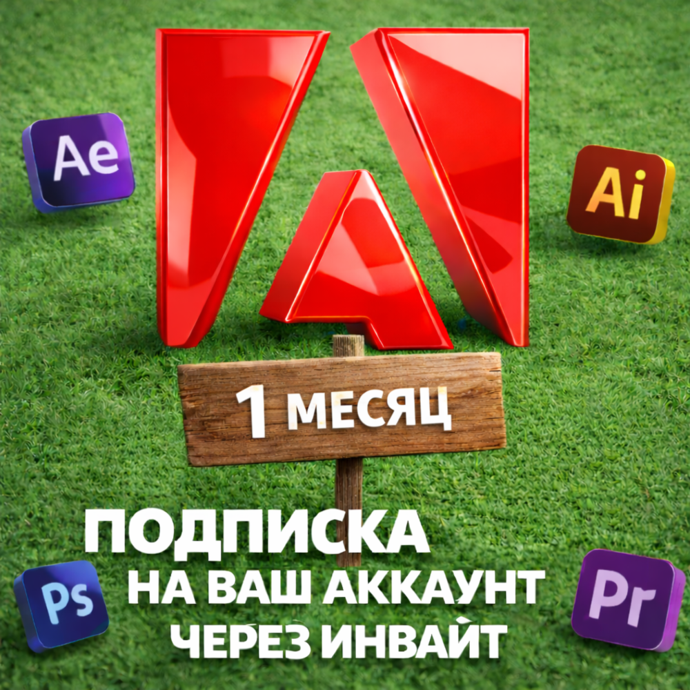 Adobe Creative Cloud - 1 месяц на ваш аккаунт / инвайт