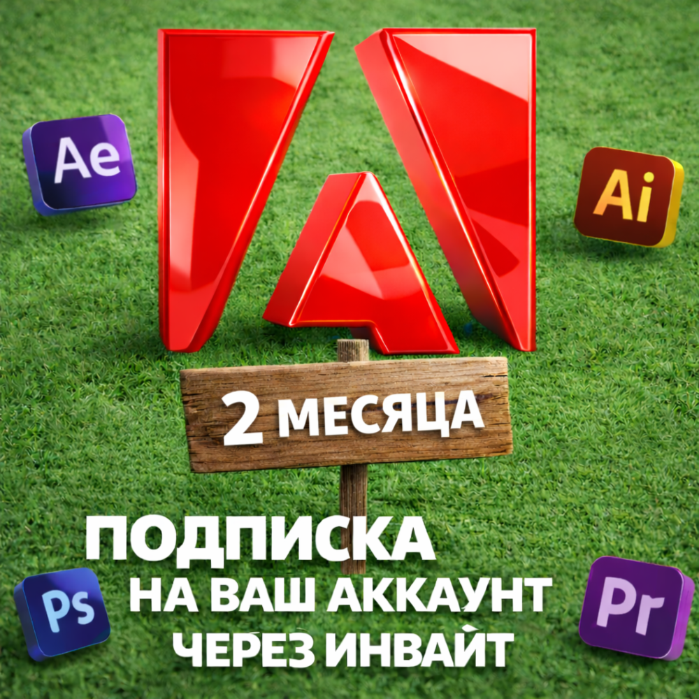 Adobe Creative Cloud - 2 месяца на ваш аккаунт / инвайт