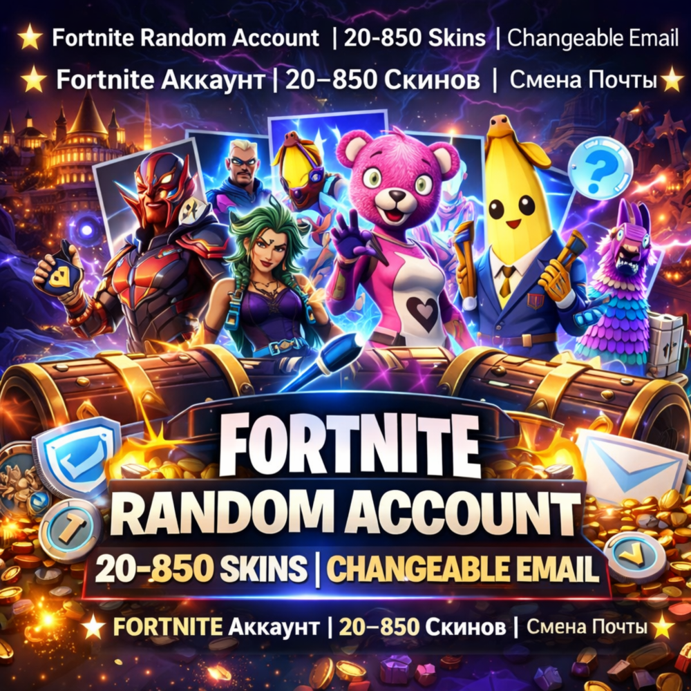 ⭐ Fortnite Аккаунт | 20–850 Скинов | Смена Почты ⭐