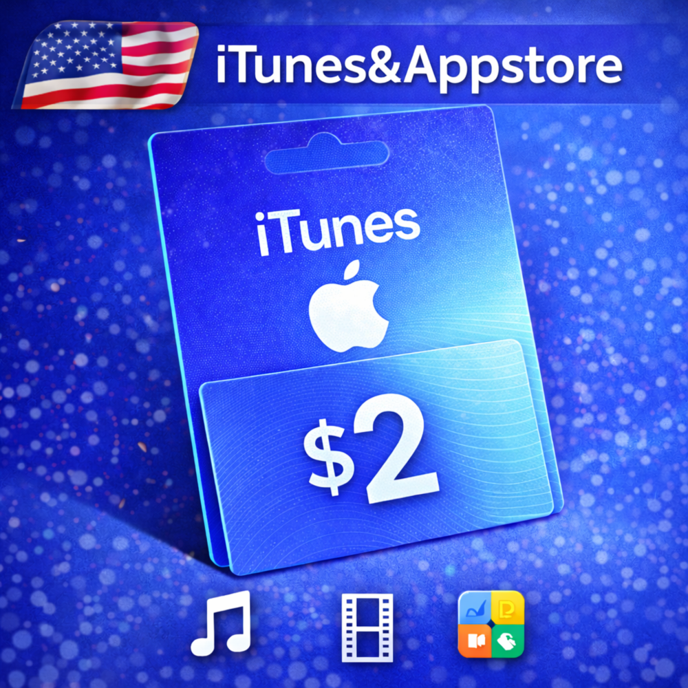 iTunes & App Store Подарочная карта — 2 USD (USA)