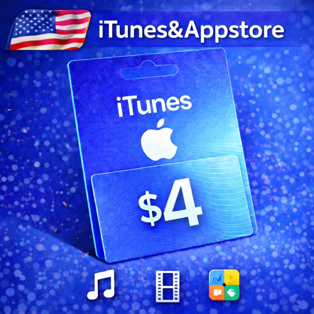 iTunes & App Store Подарочная карта — 4 USD (USA)
