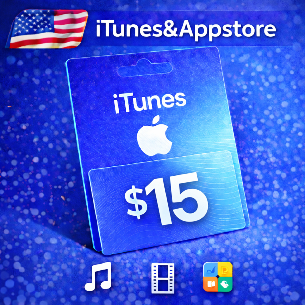 iTunes & App Store Подарочная карта — 15 USD (USA)
