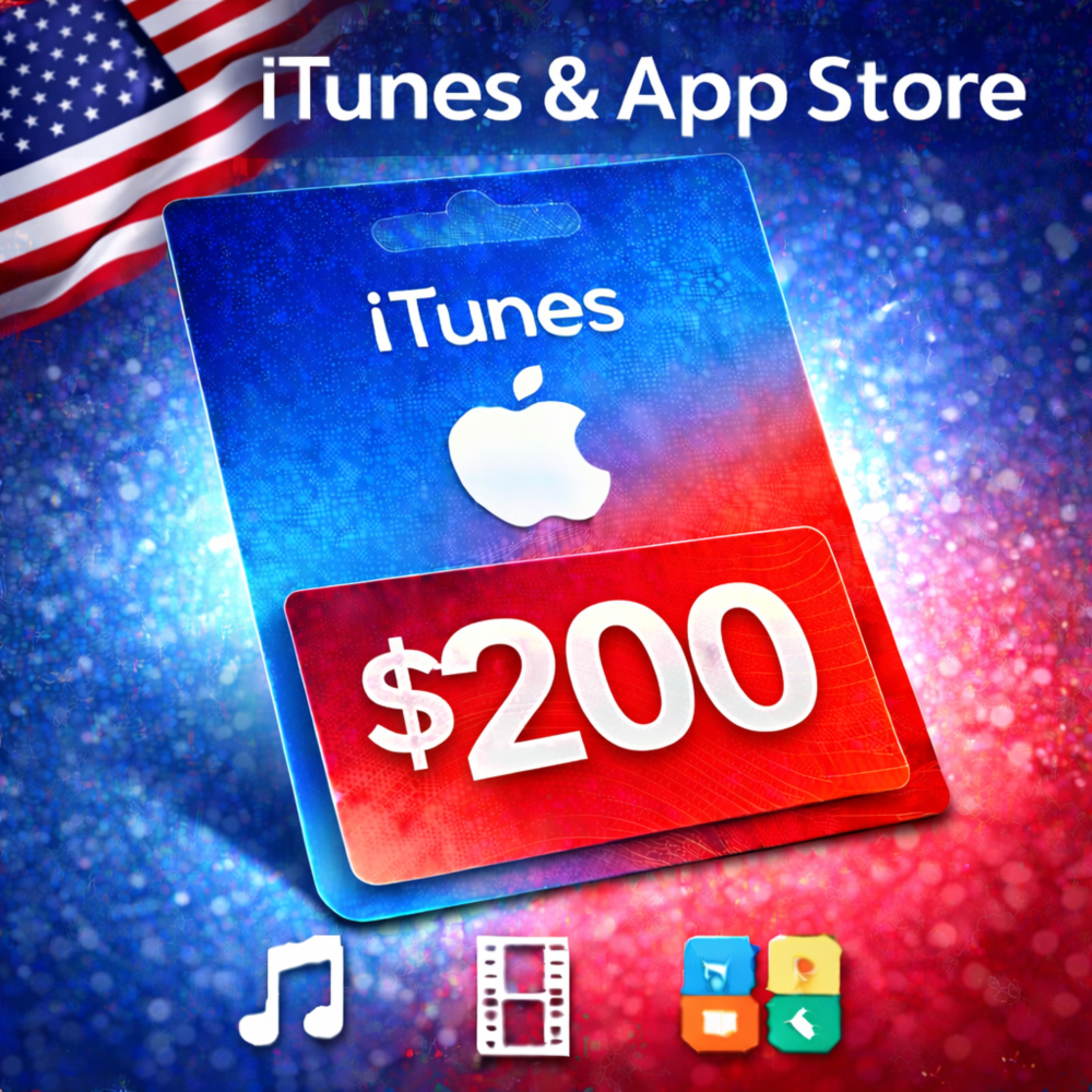 iTunes & App Store Подарочная карта — 200 USD (USA)