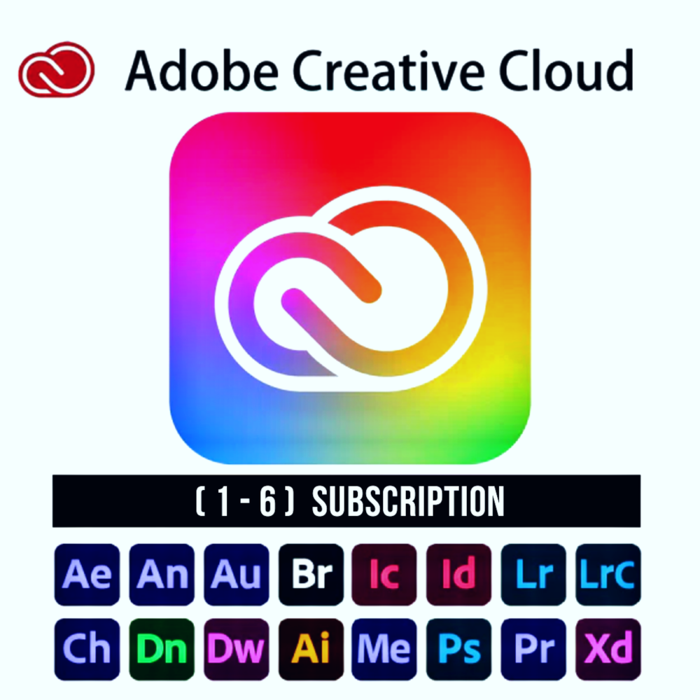Подписка Adobe Creative Cloud (1–6 месяцев)