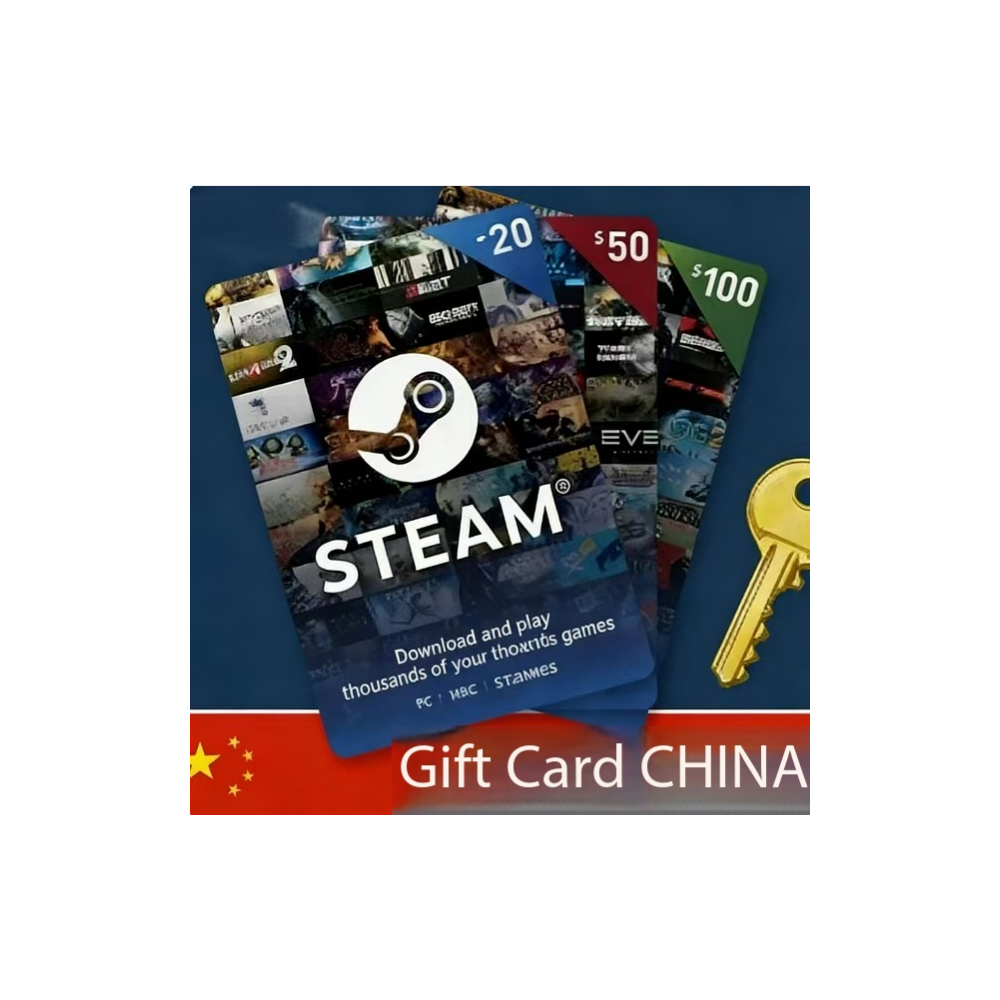 Подарочные карты Steam из Китая | Подарочные коды Steam из Китая | Дешево и безопасно