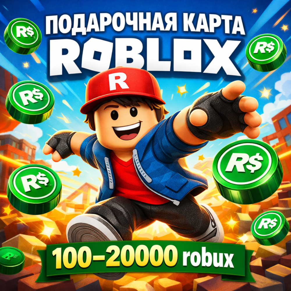 Подарочная карта Roblox 100–20000 robux (Global) - цифровой код