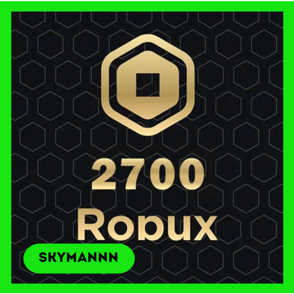2700 ROBUX КАРТА ПОПОЛНЕНИЯ ROBLOX GLOBAL АВТО 24/7