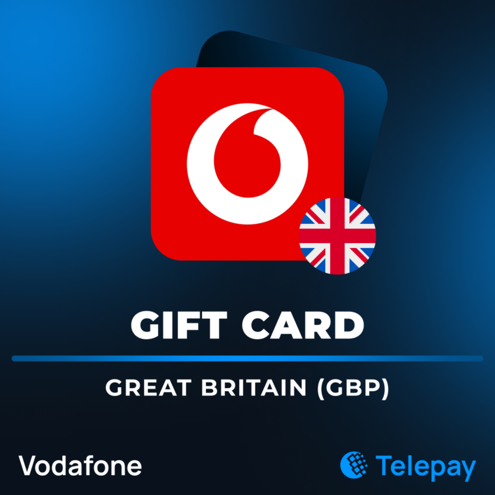 Vodafone подарочная карта | Великобритания (Англия) | 5 - 50 GBP