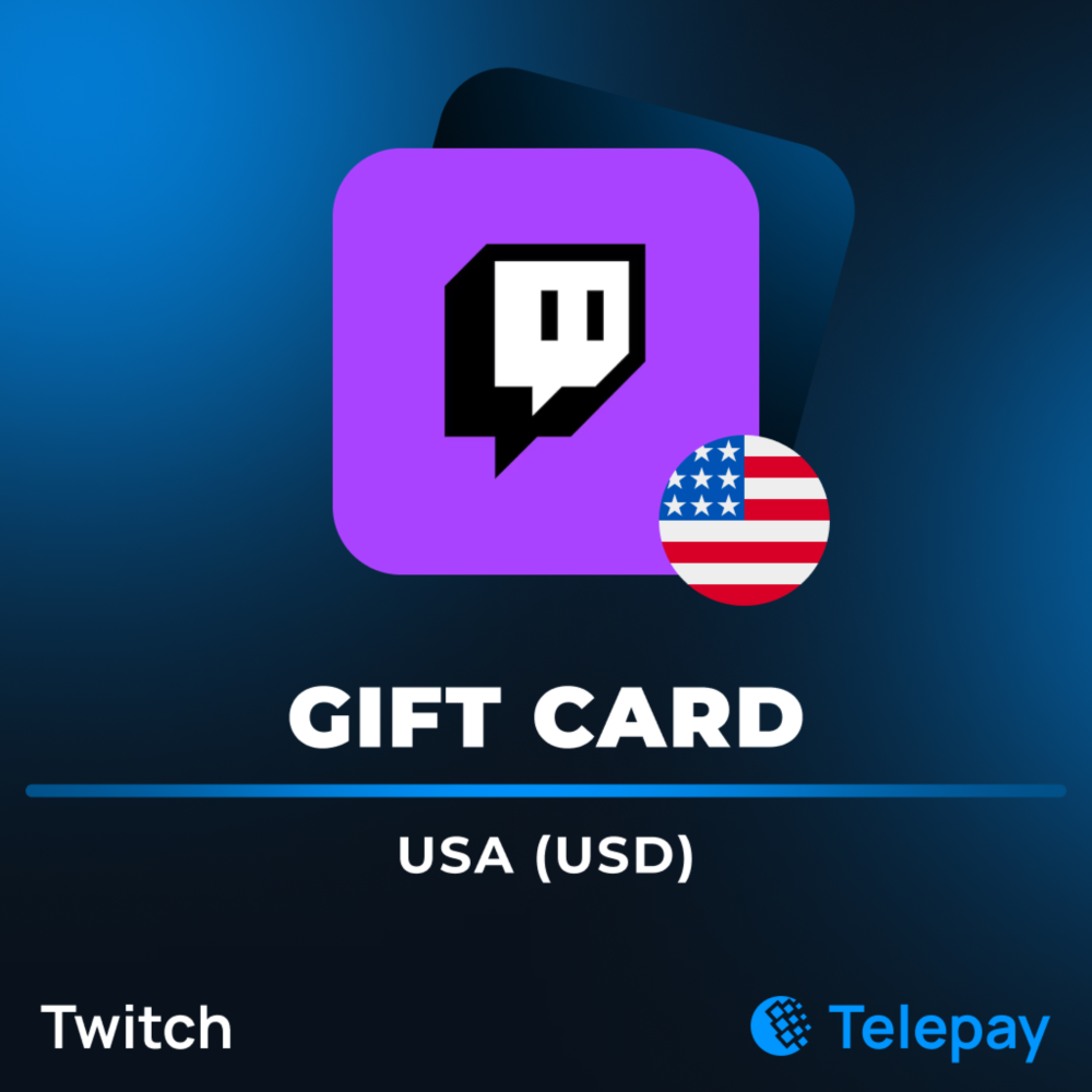 Twitch подарочная карта | США | 15 - 50 USD