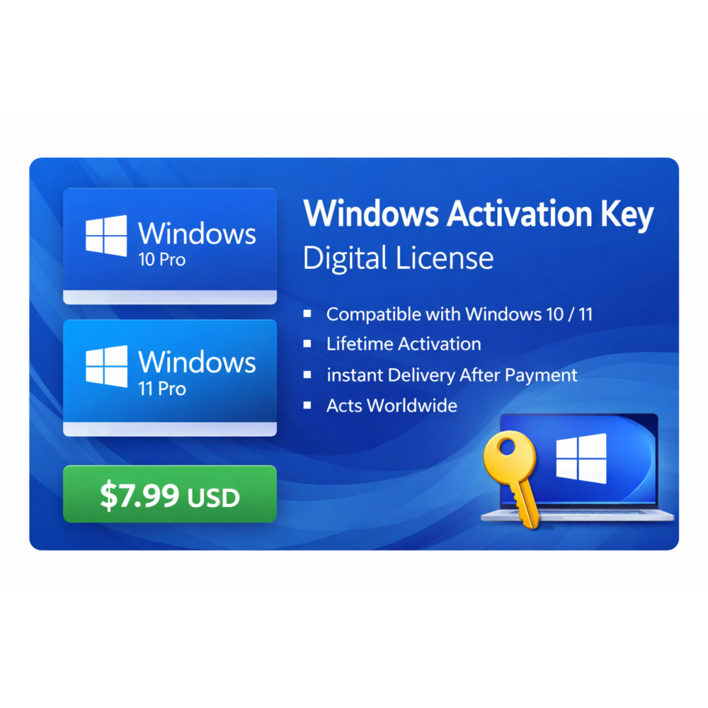 Windows 10 Pro / 11 Pro Activation Keys - Digital License -Warranty
