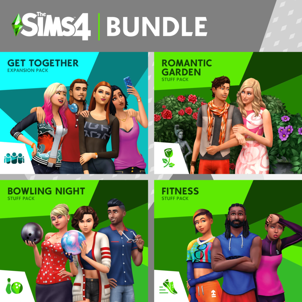 The Sims™ 4 Back to School Bundle – Get Together, Romantic Garden Stuff, Bowling Nigh