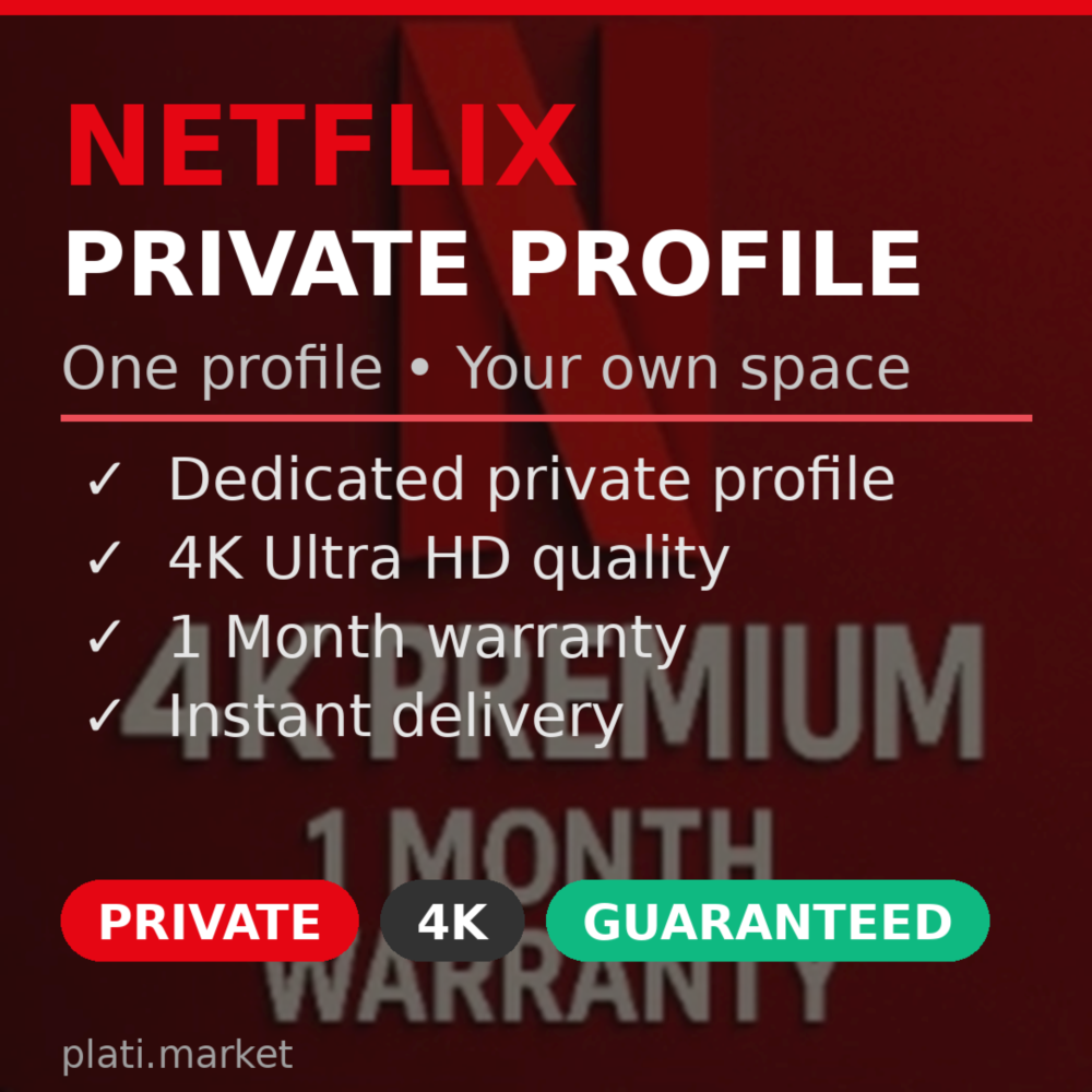 🎬 Netflix Premium на 1 месяц — Мгновенная доставка | Безопасно и быстро
