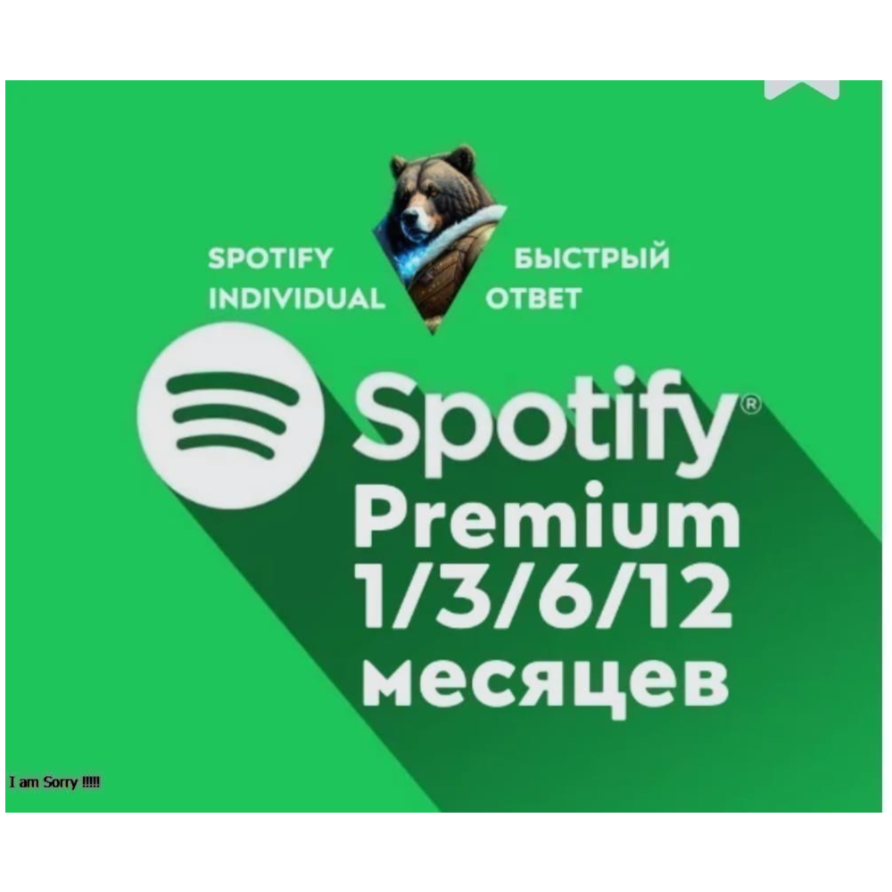 Дешевая подписка Spotify Premium на 1, 3, 6, 12 месяцев работает по всему миру!
