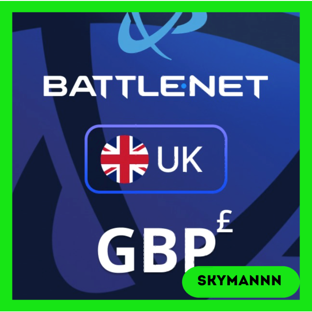 Карта Blizzard Battle.net 15 GBP Великобритания 24/7
