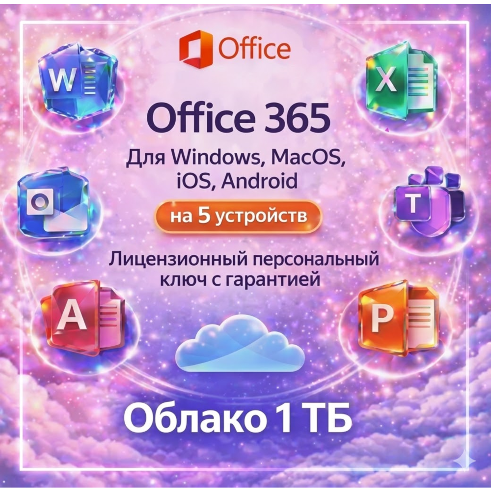 Microsoft Office 365 1 год 1 личный