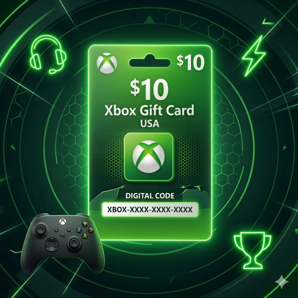 Подарочная карта Xbox / 10 долларов США / Только для учетных записей США / Быстрая до