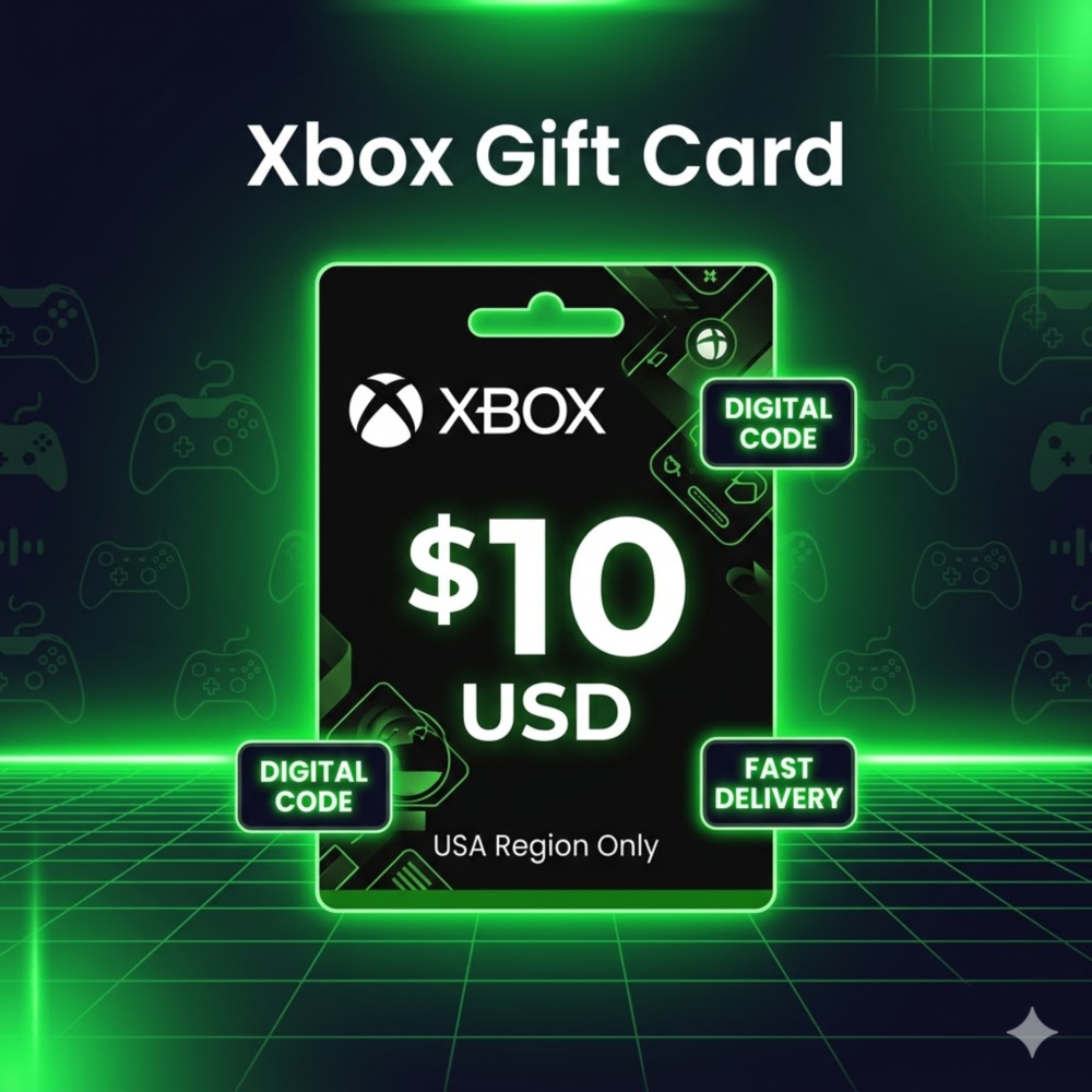 Подарочная карта Xbox на 10 долларов для учетных записей США – мгновенная доставка.
