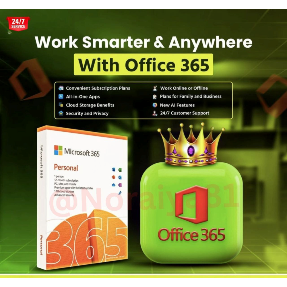 Премиум-подписка Microsoft Office 365 на 1 год. Панельный аккаунт. Можно пригласить 5