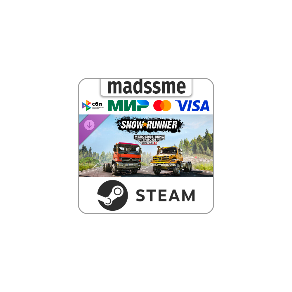 SnowRunner - Mercedes-Benz Trucks Dual Pack 1 * RU/KZ/СНГ/TR/AR * DLC * STEAM 🚀 АВТО
