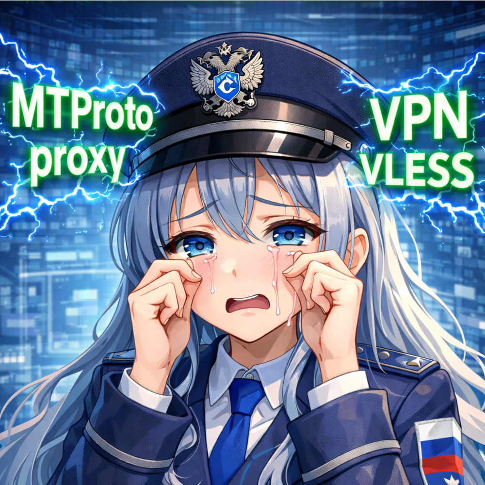 Бессрочный полный комплект обхода (VLESS VPN 7 стран и MTProto прокси для Telegram)