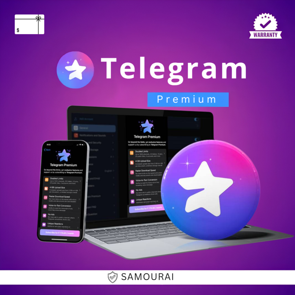 TELEGRAM PREMIUM  ​​3|6|12 МЕСЯЦЕВ | 100% БЕЗОПАСНАЯ И БЫСТРАЯ АКТИВАЦИЯ