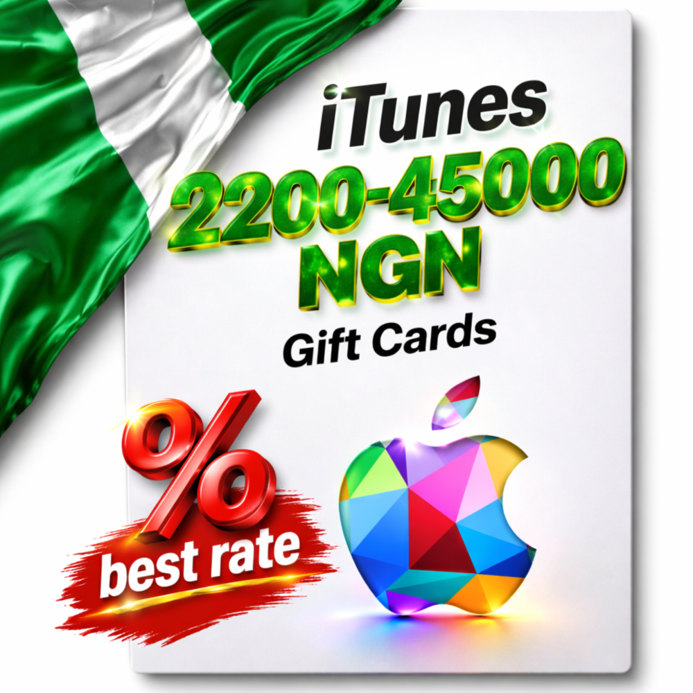 Подарочная карта iTunes (Нигерия) — 2200, 14900, 9900. Автоматическая доставка.