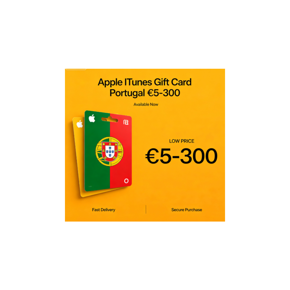 Подарочная карта Apple iTunes для Португалии от 5 до 300 евро. Низкая цена.