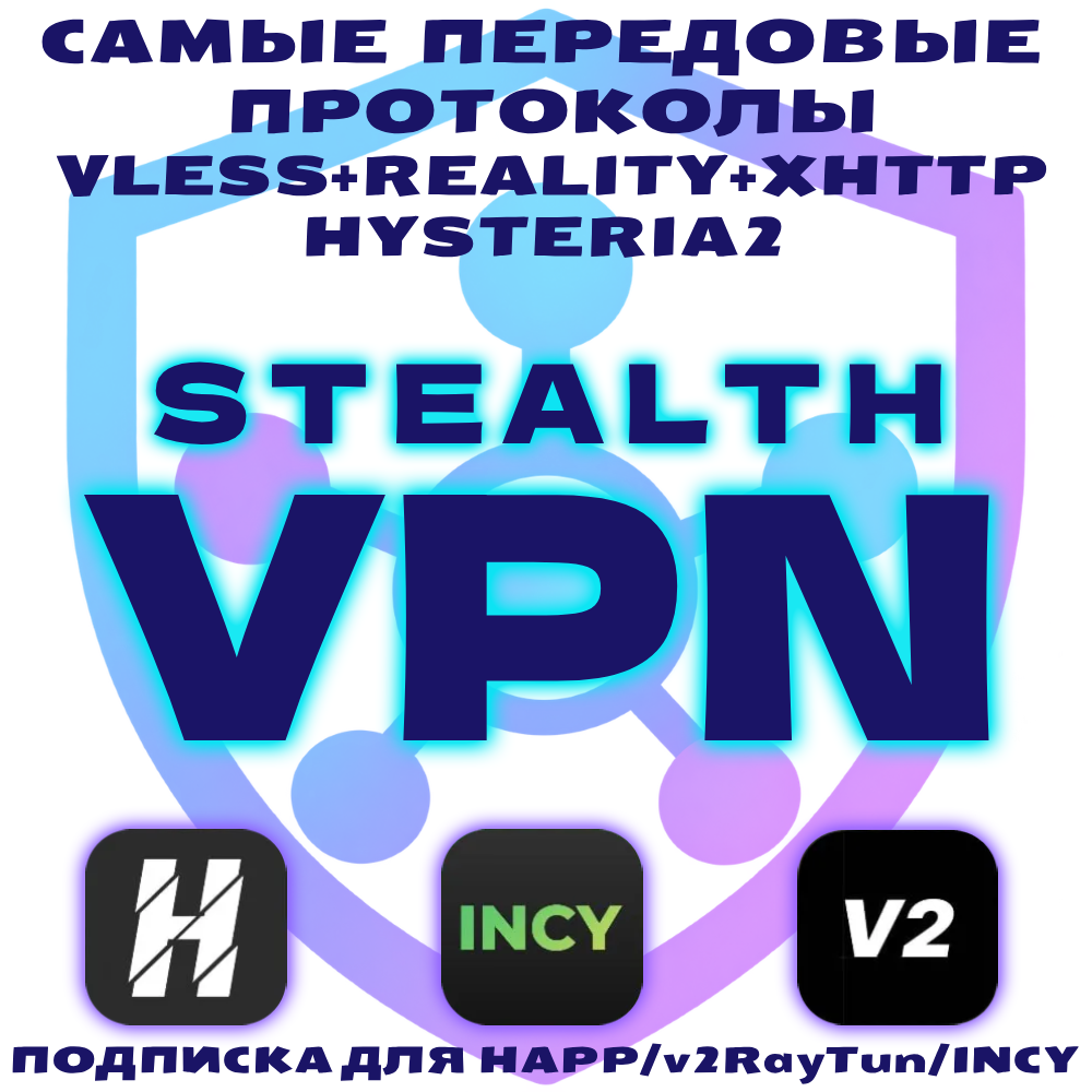 ClearNode VPN Happ v2RayTun VLESS Reality+XHTTP /Hysteria2 |РФ и Мир| ВПН от1 месяца