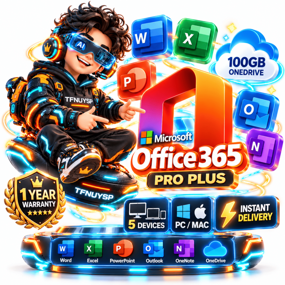 (1 год ) Office 365 Pro Plus | Полный пакет + 100ГБ OneDrive | Windows ПК/Mac