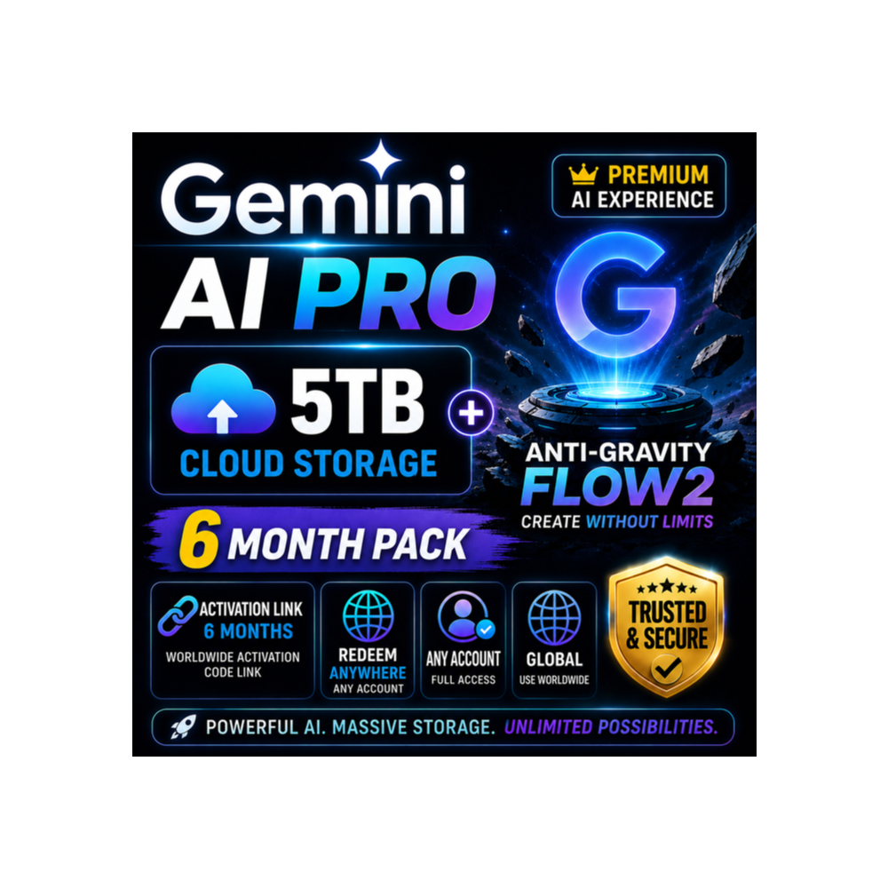 Google Gemini AI Pro + 5 ТБ хранилища + Anti‑Gravity Flow — 6 месяцев — Ссылка для
