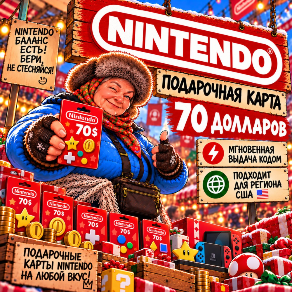 💳Nintendo eShop Card USD 70 (US)💳