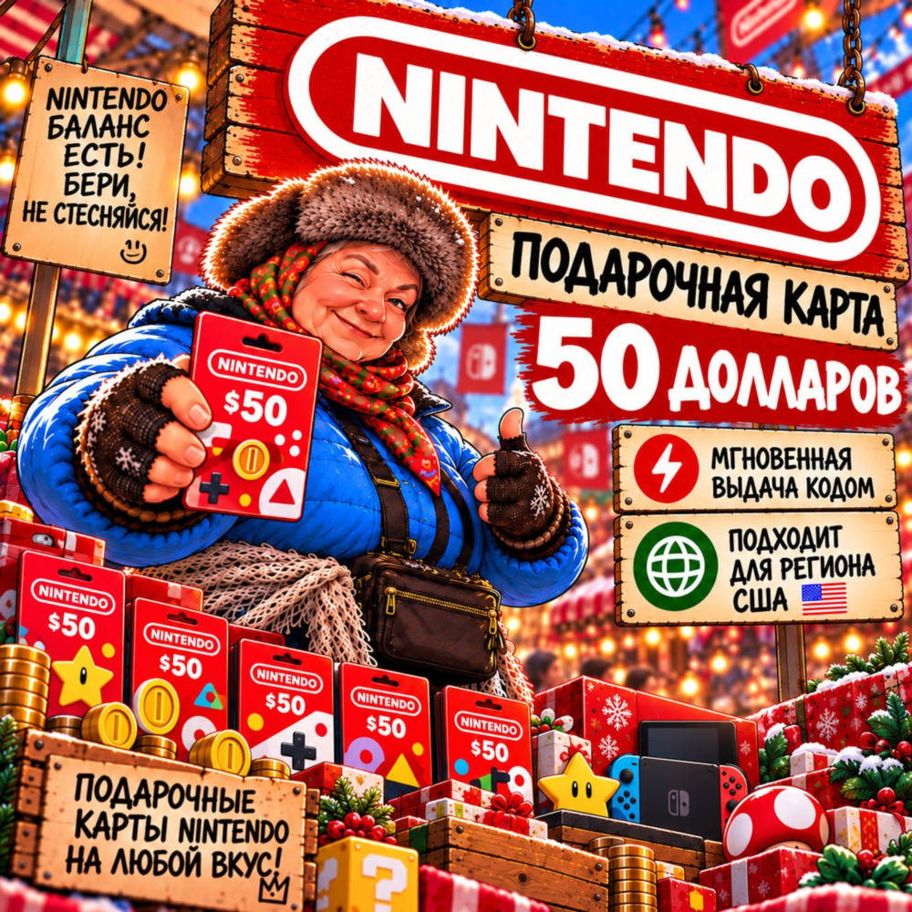 💳Nintendo eShop Card USD 50 (US)💳